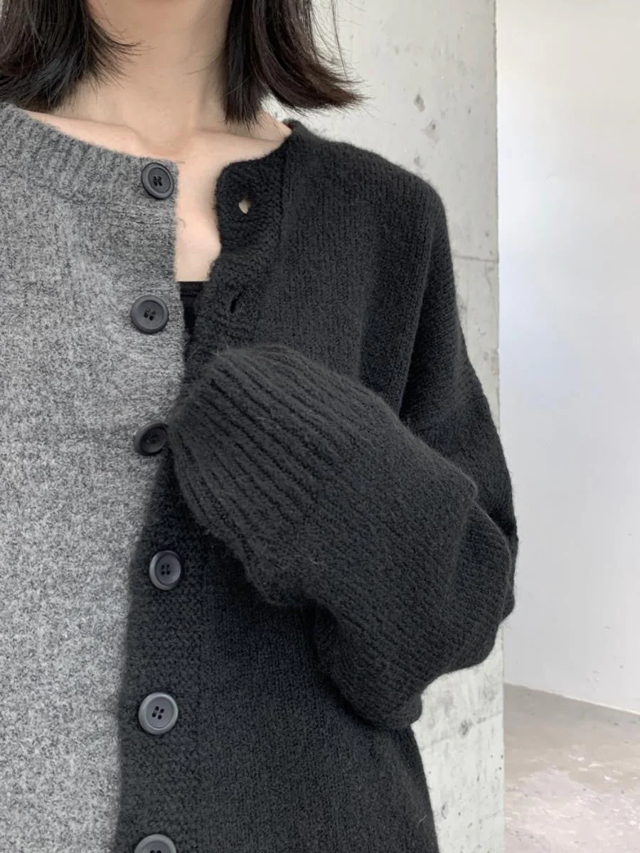 Oversized Women’s Sweater Coat - Button Front, Acrylic - Image 5