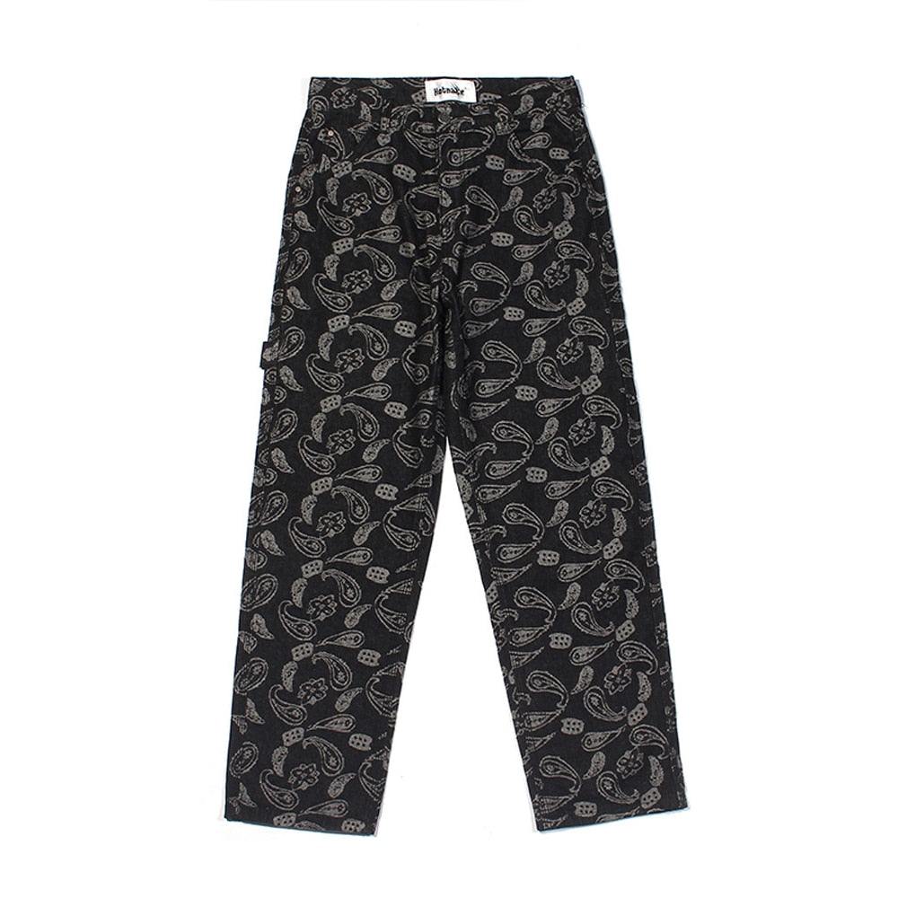 Paisley Print Men's Jeans, Comfortable Denim with Elegant Patterns, Available in Skinny, Relaxed, and Straight Fit - Image 7