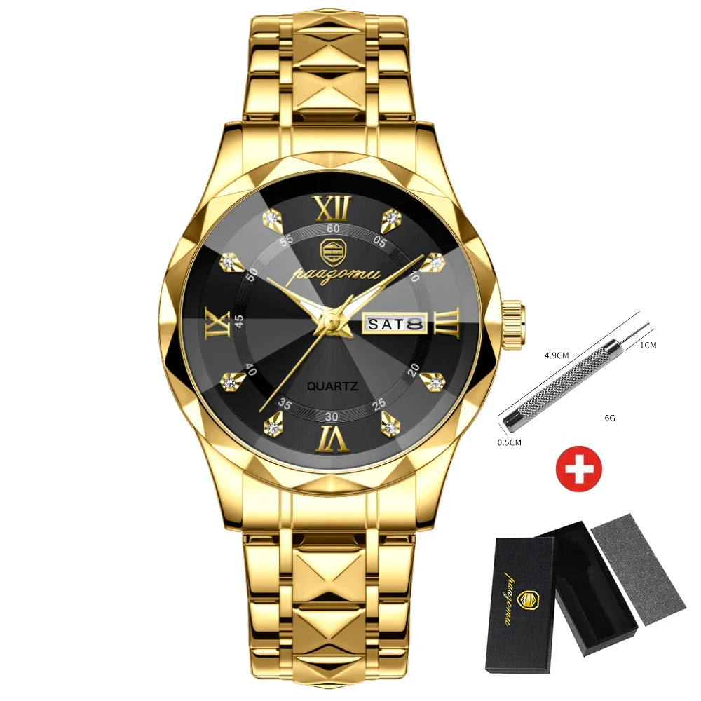 Quartz Stainless Steel Dress Watch Waterproof Glow Dial - Image 10