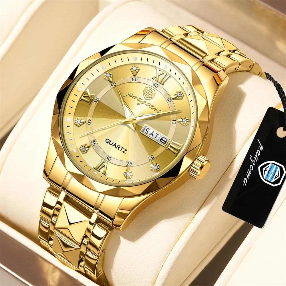 Quartz Stainless Steel Dress Watch Waterproof Glow Dial - Image 2