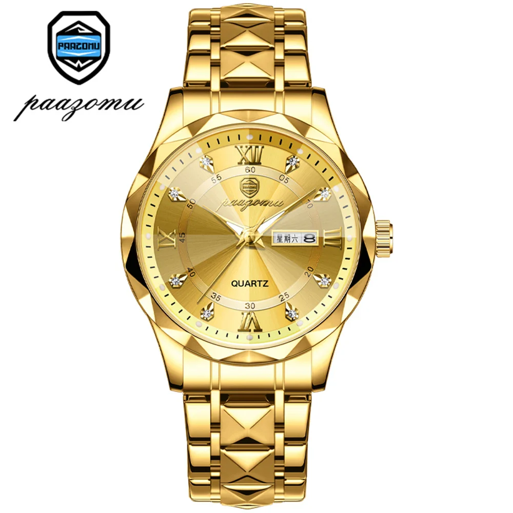 Quartz Stainless Steel Dress Watch Waterproof Glow Dial - Image 3