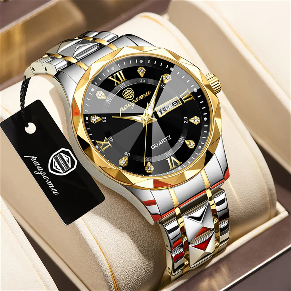 Quartz Stainless Steel Dress Watch Waterproof Glow Dial - Image 5