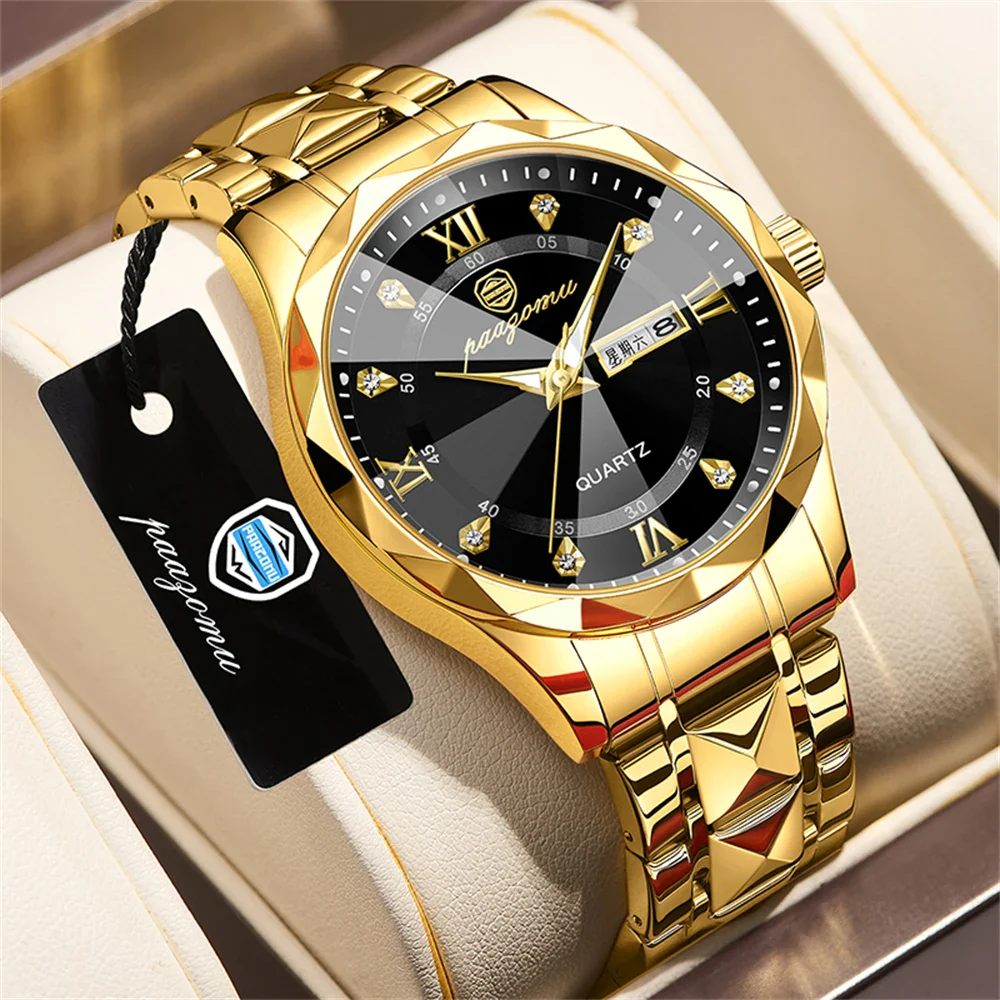 Quartz Stainless Steel Dress Watch Waterproof Glow Dial - Image 6