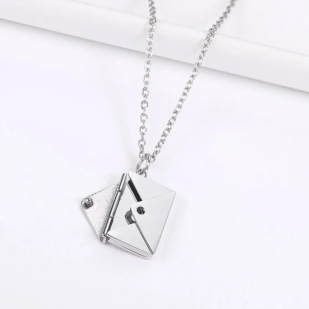 Personalized Love Letter Envelope Necklace – Stainless Steel Mother's Day Gift Jewelry - Image 3