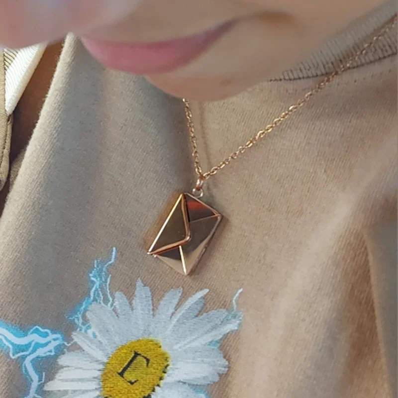 Personalized Love Letter Envelope Necklace – Stainless Steel Mother's Day Gift Jewelry - Image 6