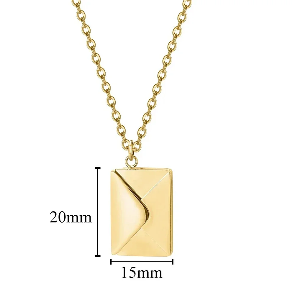 Personalized Love Letter Envelope Necklace – Stainless Steel Mother's Day Gift Jewelry - Image 7