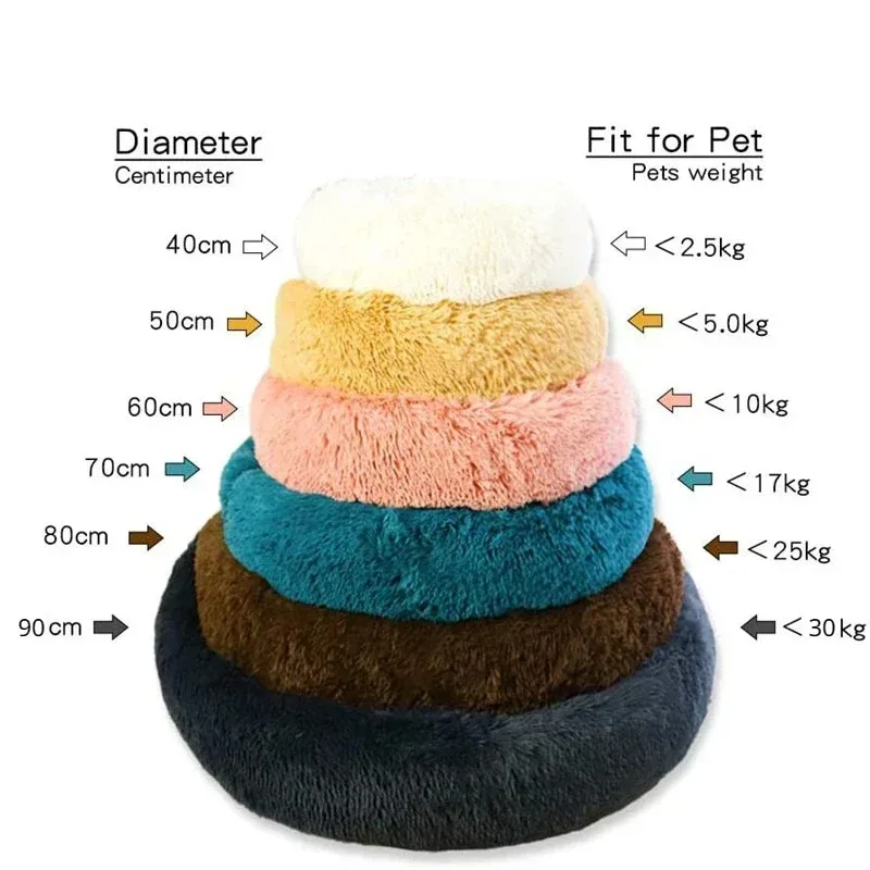 Pet Bed Round Plush Bed Winter Warm 2026 Washable Cozy Comfort For Pets - Image 6