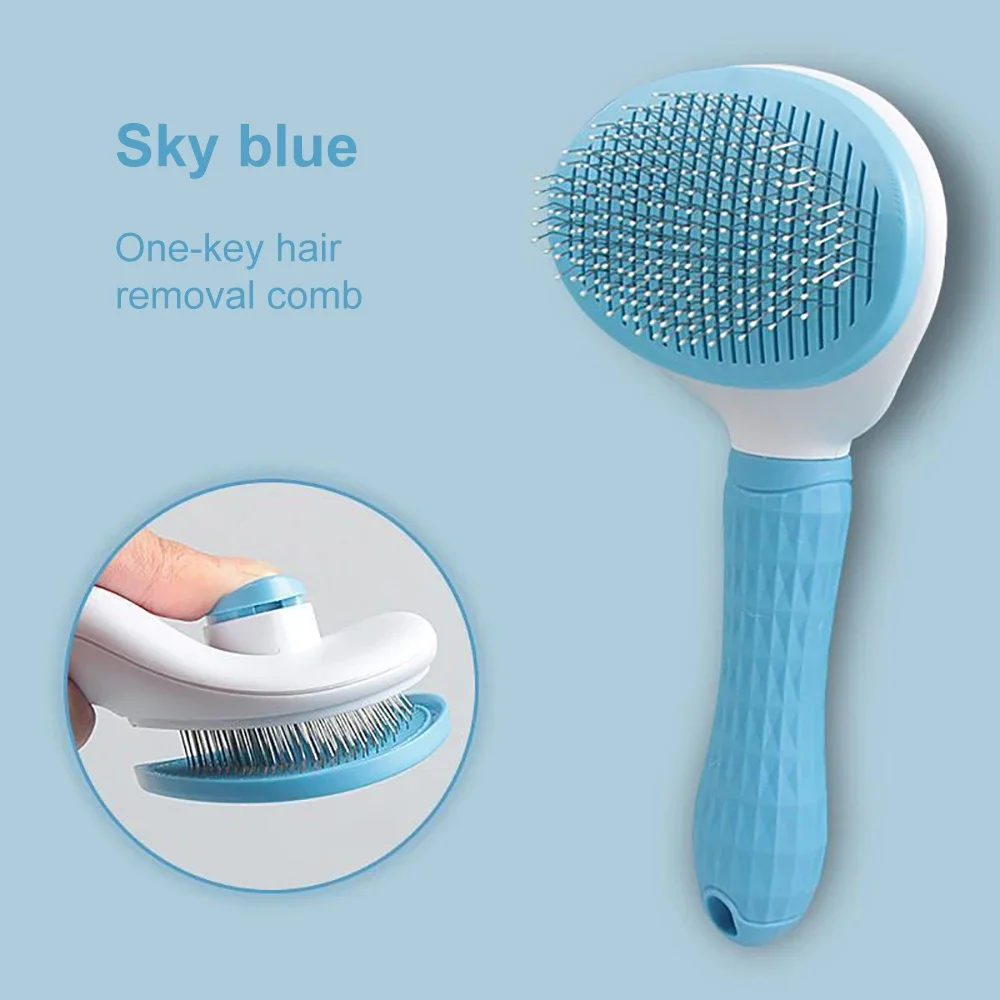 Pet Grooming Care Dog & Cat Hair Remover Brush - Long Hair Grooming Comb for Easy Cleaning - Image 9