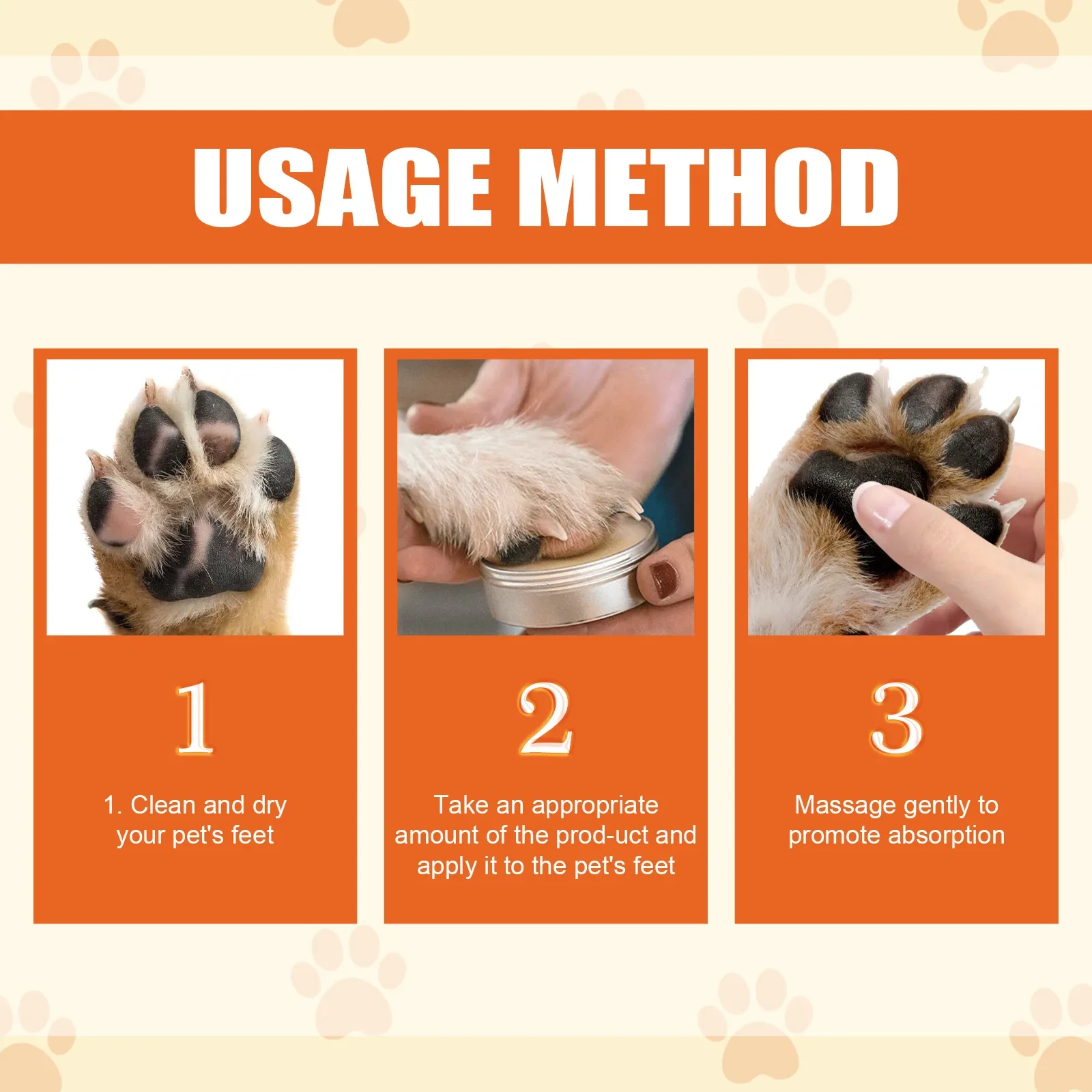 Pet Grooming Care Paw Balm for Cats & Dogs - Moisturizing 50g Cream for Paws & Nose Repair - Image 3