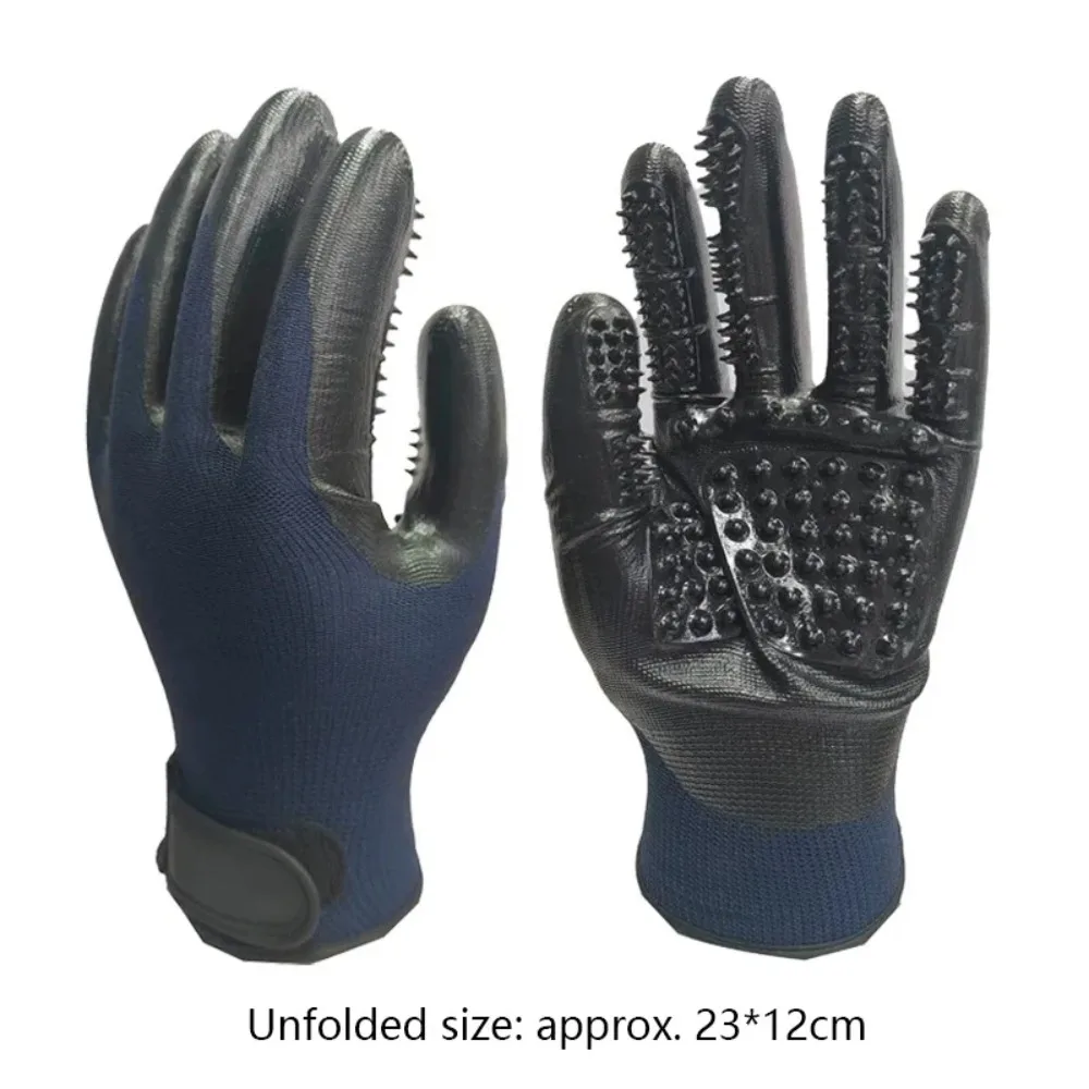 Pet Grooming Gloves Teal Rubber Bath Gloves Spring 2026 Hair Removal Non Slip Gentle Massage - Image 6