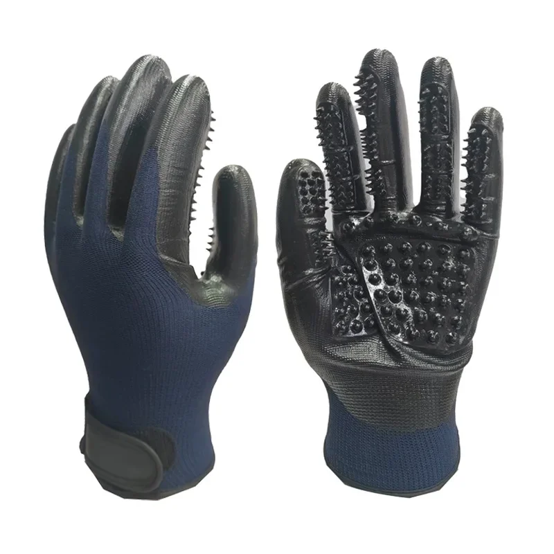 Pet Grooming Gloves Teal Rubber Bath Gloves Spring 2026 Hair Removal Non Slip Gentle Massage - Image 8