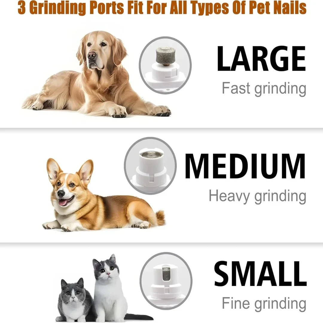 Pet Nail Grinder Quiet Grooming Tool With 2 LED Lights Safe Cat And Dog Nail Care Holiday Gifts 2026 - Image 4