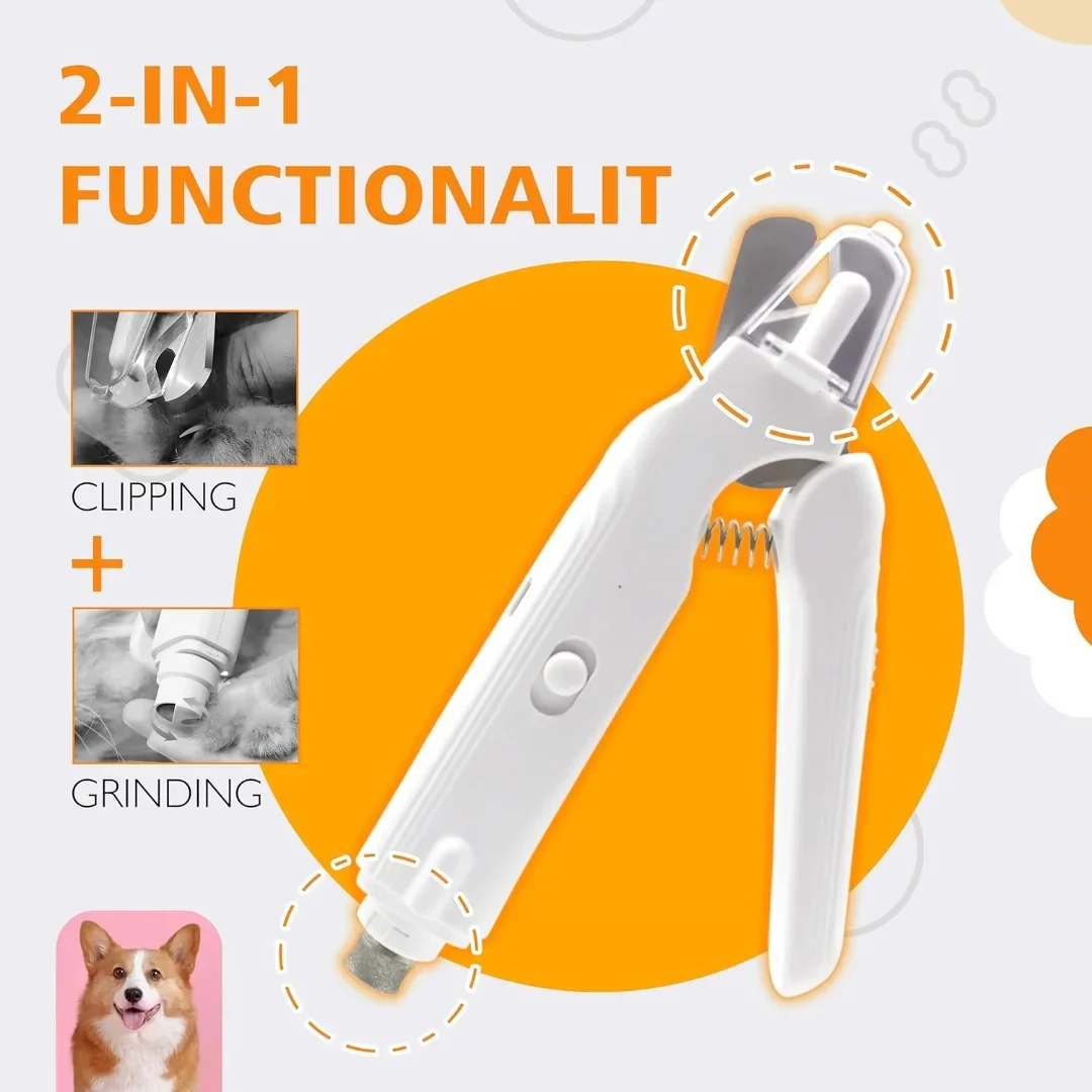 Pet Nail Grinder Quiet Grooming Tool With 2 LED Lights Safe Cat And Dog Nail Care Holiday Gifts 2026 - Image 6