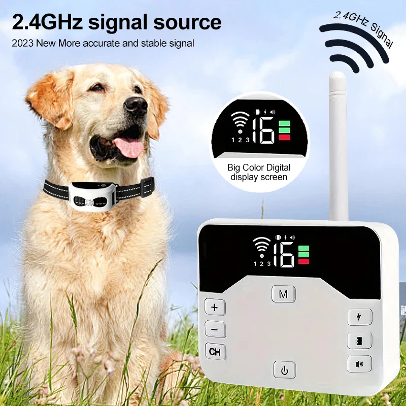 Pets Wireless Electronic Fence - IP65 Waterproof Rechargeable Remote Control Training Collar - Image 3