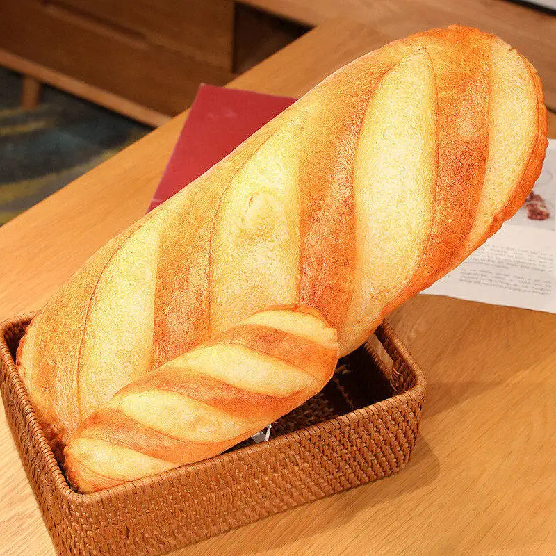 Plush French Bread Pillow - Soft Stuffed Food Decor, Fun Party Prop for Kids, Cozy Sleeping Companion, Unique Room Gift - Image 2