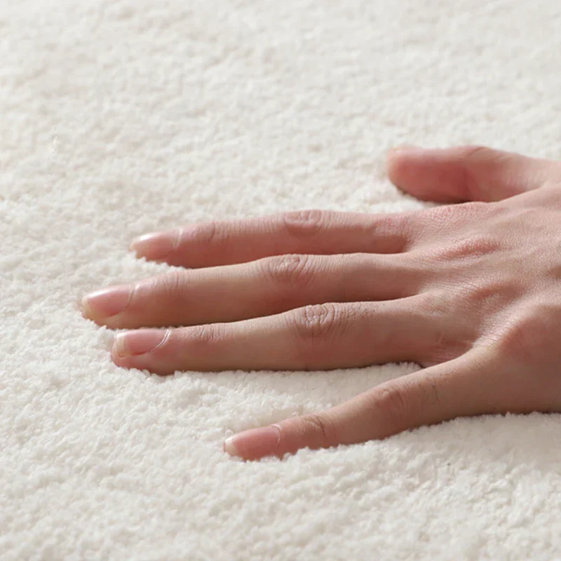 Plush Rug Checkered Scalloped Area Rug, Kids Bedroom Living Room Accent Fall 2025 Cozy Fluffy Machine Washable - Image 5
