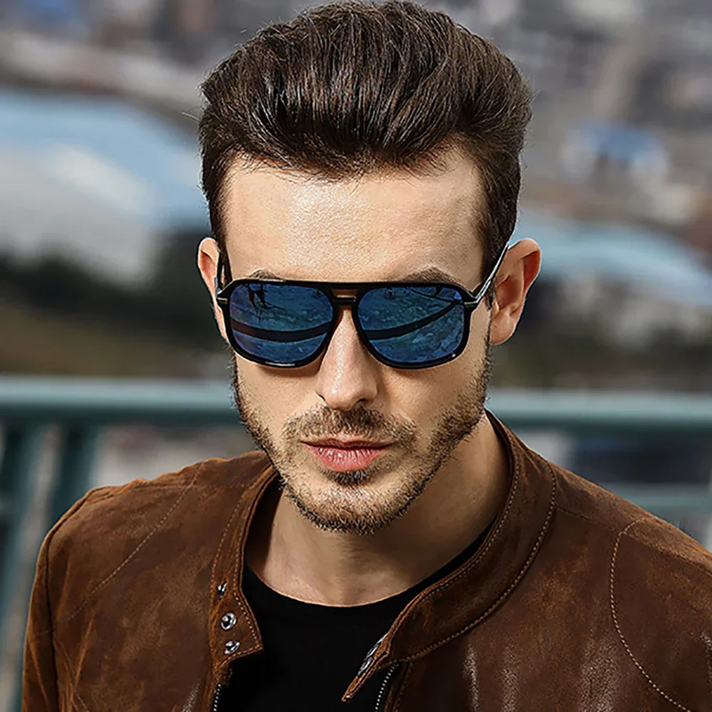 Polarized Night Vision Sunglasses Oversized Square Photochromic Lenses For Day To Night Driving Fall 2025 Trend - Image 3