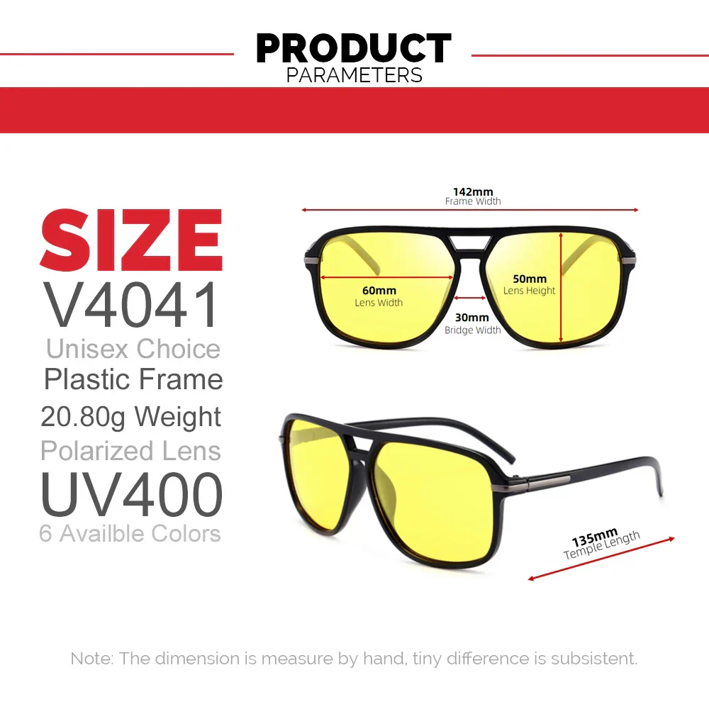 Polarized Night Vision Sunglasses Oversized Square Photochromic Lenses For Day To Night Driving Fall 2025 Trend - Image 5