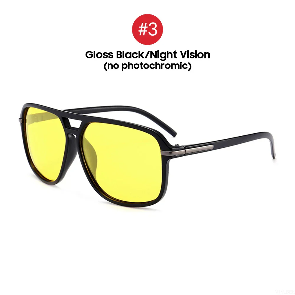 Polarized Night Vision Sunglasses Oversized Square Photochromic Lenses For Day To Night Driving Fall 2025 Trend - Image 7
