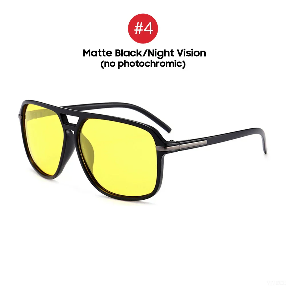 Polarized Night Vision Sunglasses Oversized Square Photochromic Lenses For Day To Night Driving Fall 2025 Trend - Image 8
