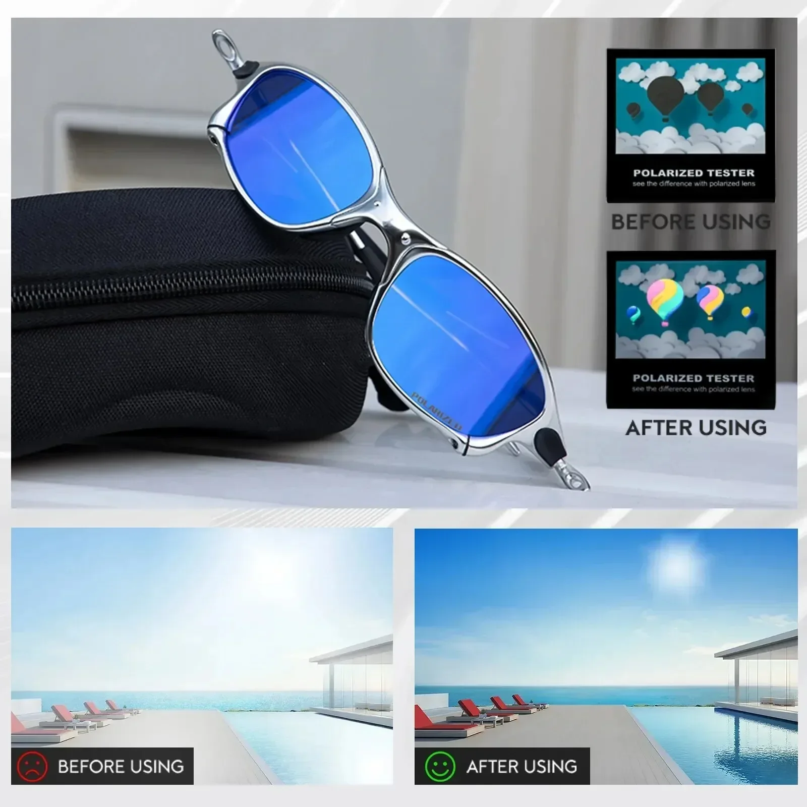 Polarized Sunglasses UV400 Cycling Eyewear for Men, Fishing & Sports Goggles - Image 3