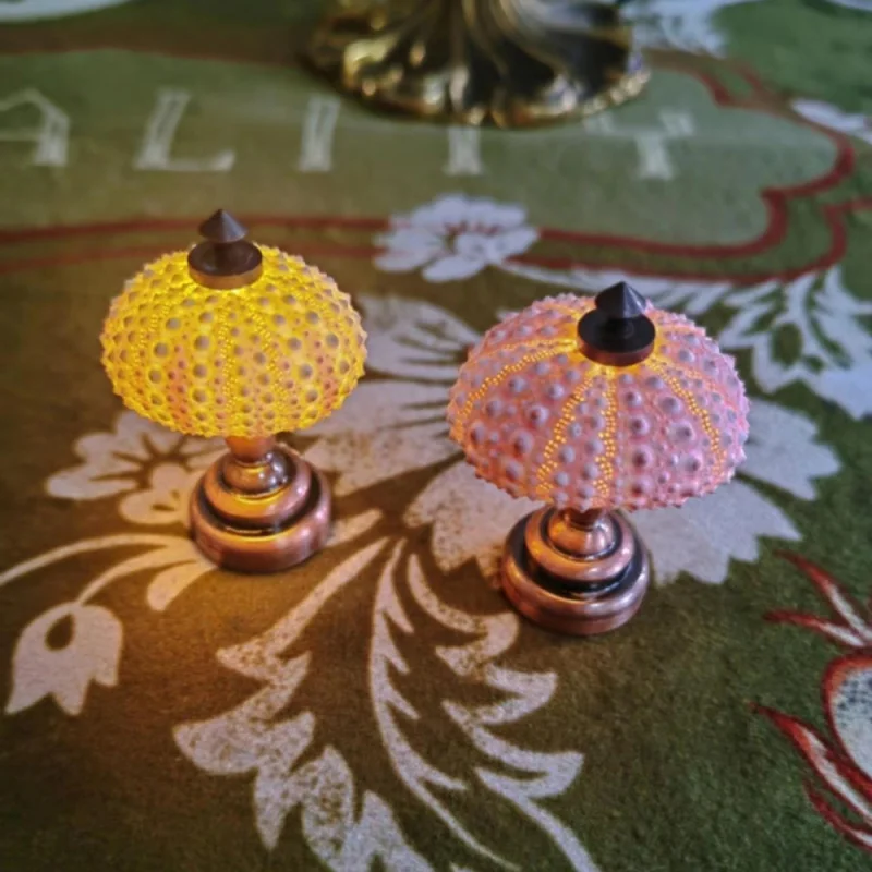 Popular Retro Sea Urchin Night Lamp - Children's Table Lamp for Girls Room Decor - Image 2