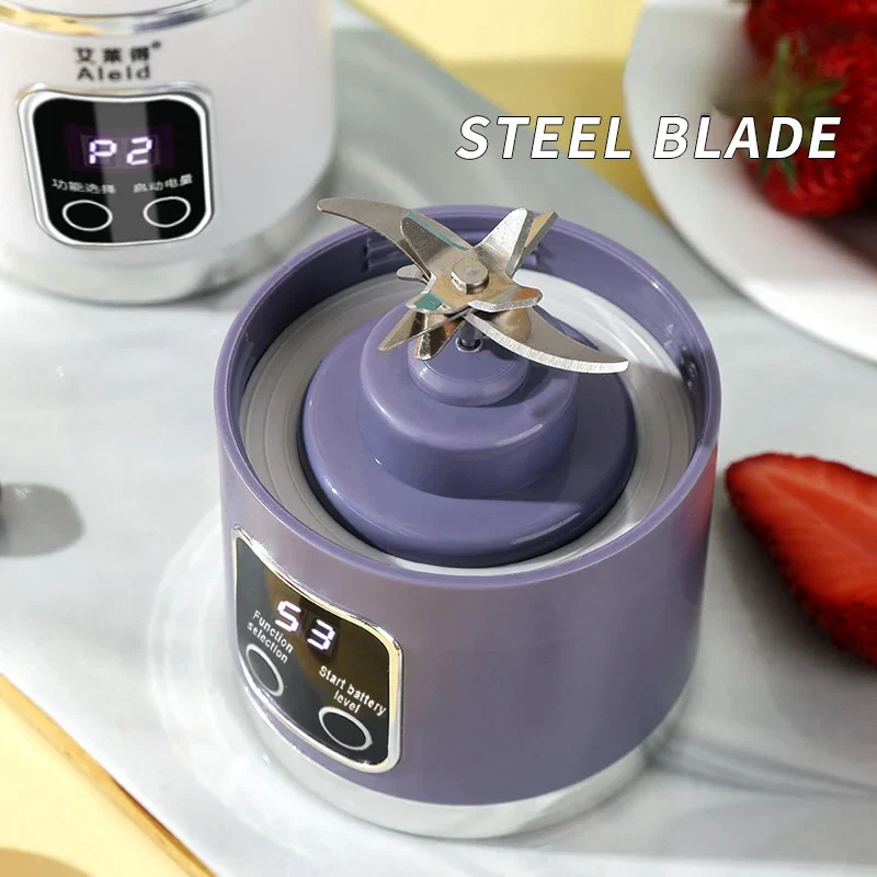 Portable Blender 450ml USB Rechargeable 8-Blade 3-Gear Juicer Cup, Fall 2025 On-The-Go Ice Crusher Smoothies - Image 6