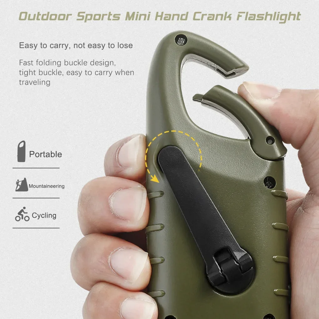 Portable LED Flashlight Tent Light Hand Crank Solar Torch - Outdoor Camping Hiking Emergency Lantern - Image 4