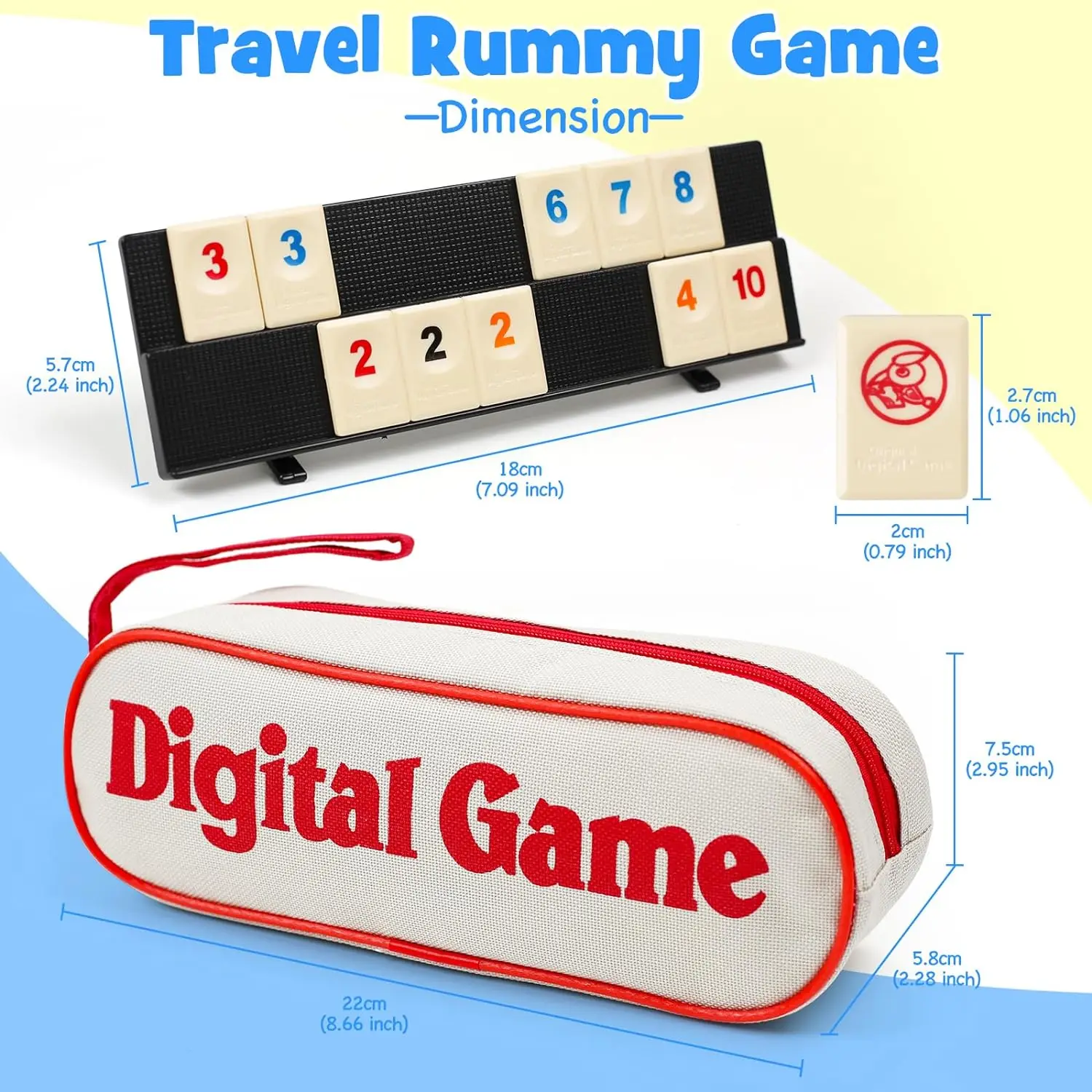 Portable Mahjong Game Set - Rummy Board Game for Adults & Family Gatherings, Perfect for Travel - Image 3