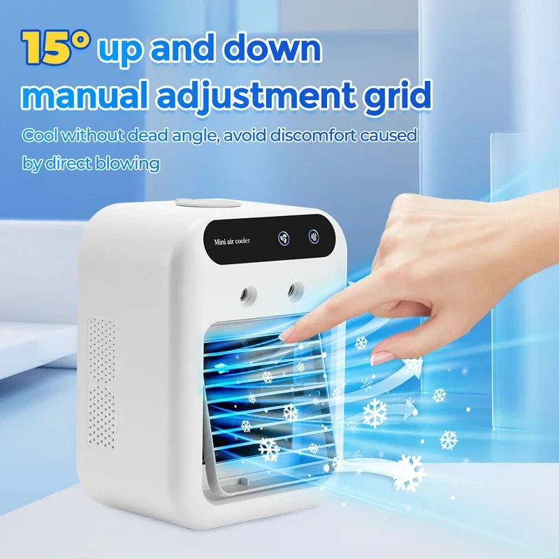 Portable Mini Air Conditioner Fan with Humidifier, USB Charging, 500ml Water Tank, Adjustable Wind Speed for Home and Office - Image 3