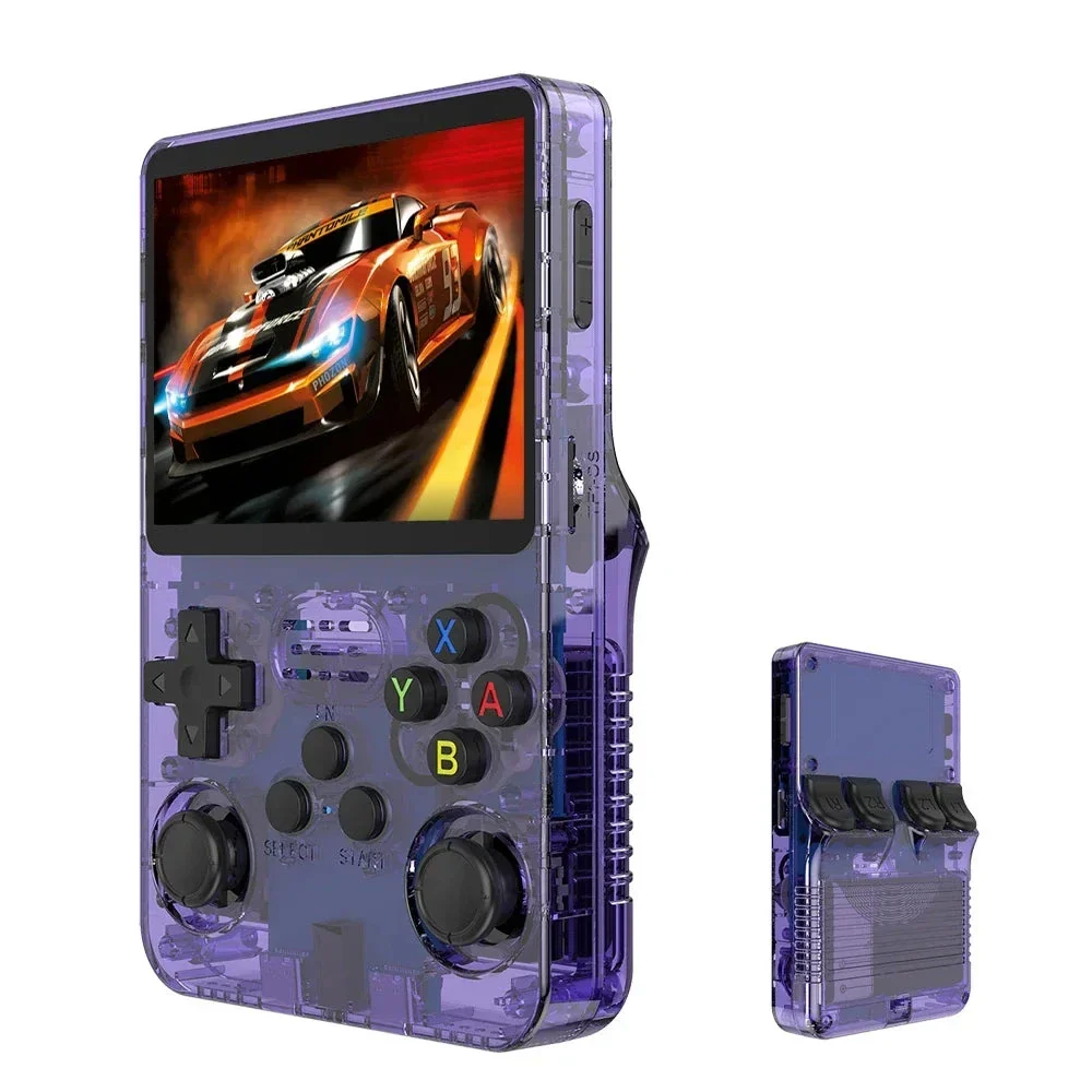 Portable R36S Retro Handheld Video Game Console - 3.5" IPS Screen, 64GB Storage, Linux System