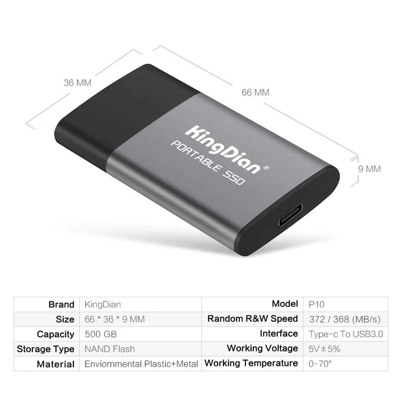 Portable SSD USB 3.0 Type C External Pocket Drive Fall 2025 Holiday Gift Fast Reliable Backup For Business Travel - Image 3