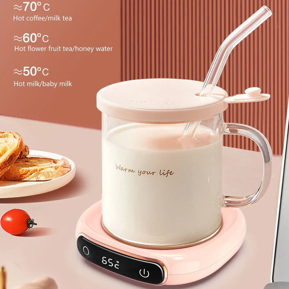 Portable USB Cup Warmer 3 Gear Smart Coffee Mug Heating Coaster for Tea and Milk - Image 2