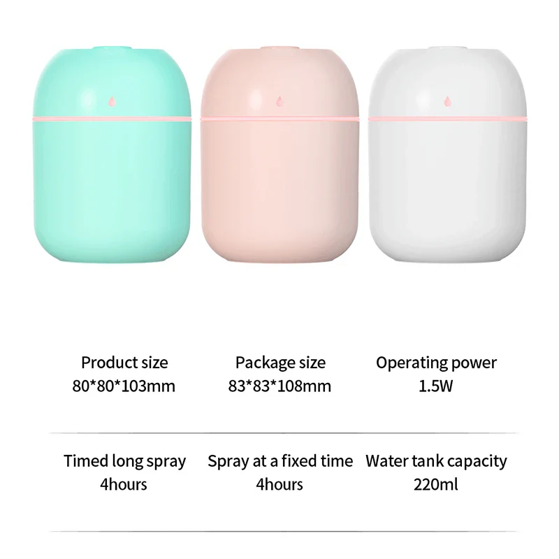 Portable USB Ultrasonic Air Mini Humidifier Diffuser with LED Lamp - Car Purifier Aroma Mist Maker for Home & Travel - Image 7