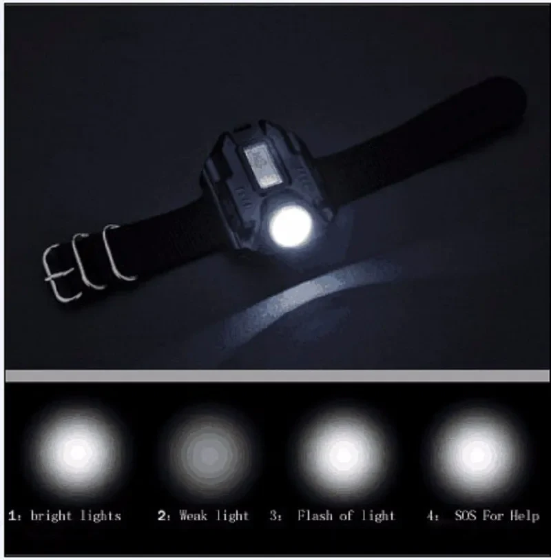 Portable Wrist Light USB Rechargeable Tactical LED Handsfree - Image 7