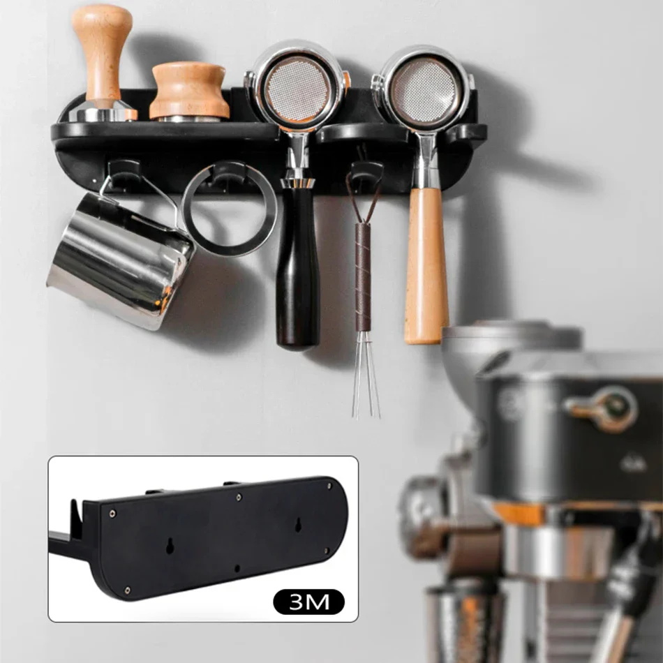 Portafilter Wall Rack Self Adhesive Espresso Holder Fits 51mm 54mm 58mm Coffee Setup Fall 2025 Space Saving Organizer - Image 4