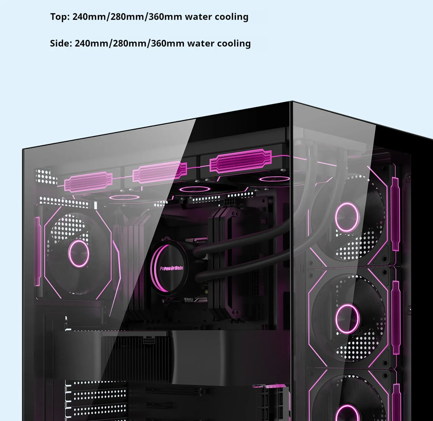 Gaming PC Case Dreamland Pro ATX Dual Glass 360mm Chassis - Image 18
