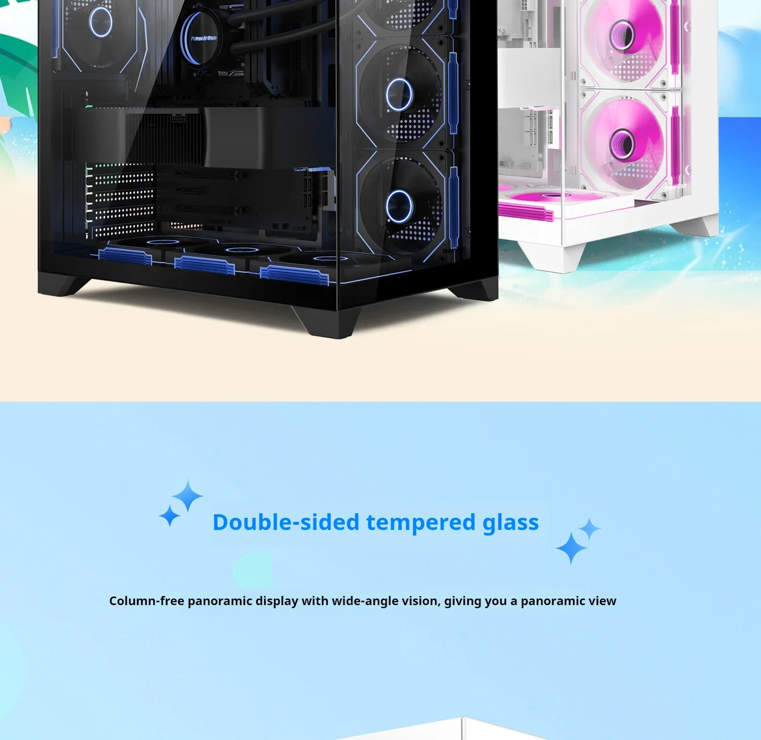Gaming PC Case Dreamland Pro ATX Dual Glass 360mm Chassis - Image 9