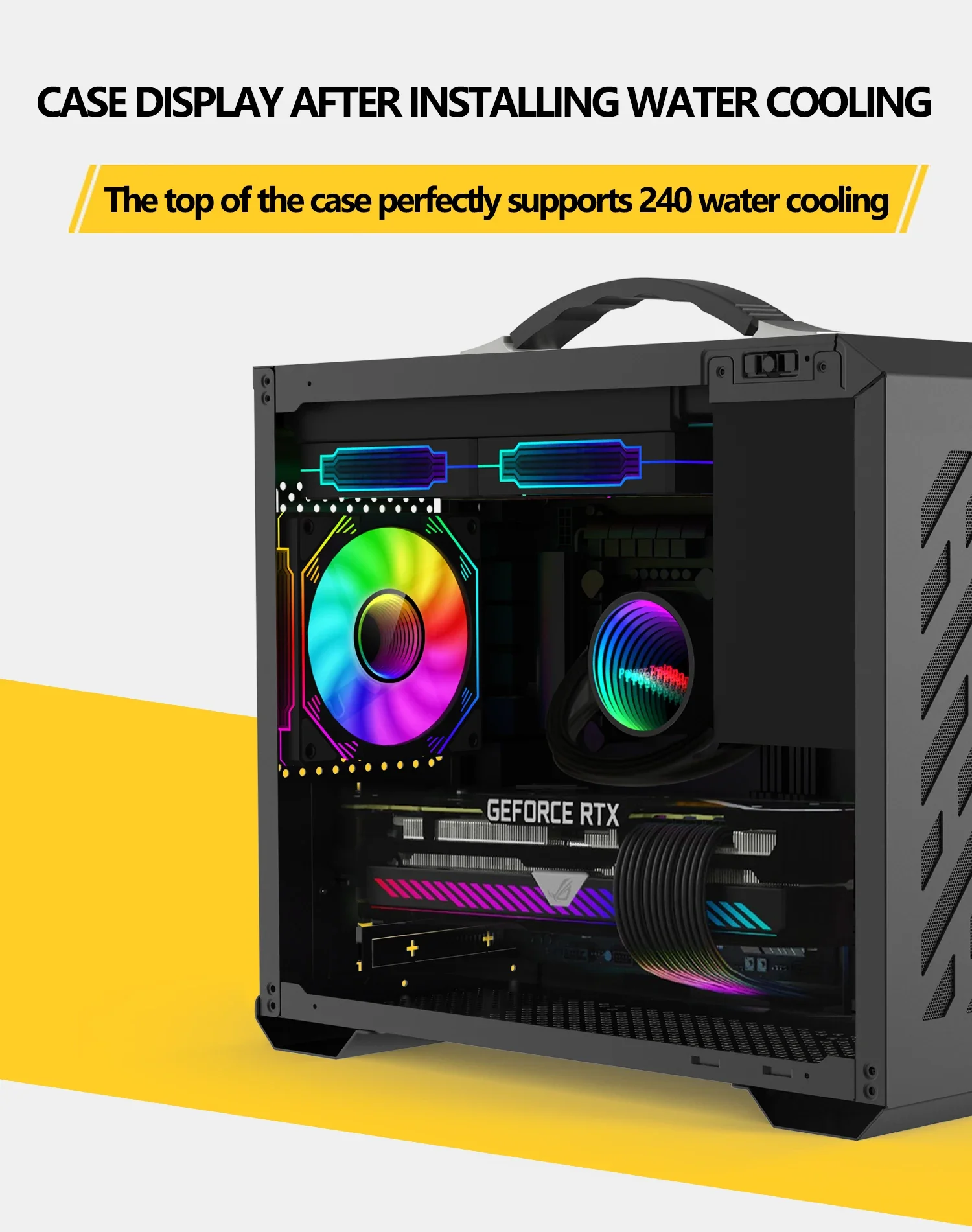 Mini ITX Case Glass Side 240mm Watercooling Portable - Image 16