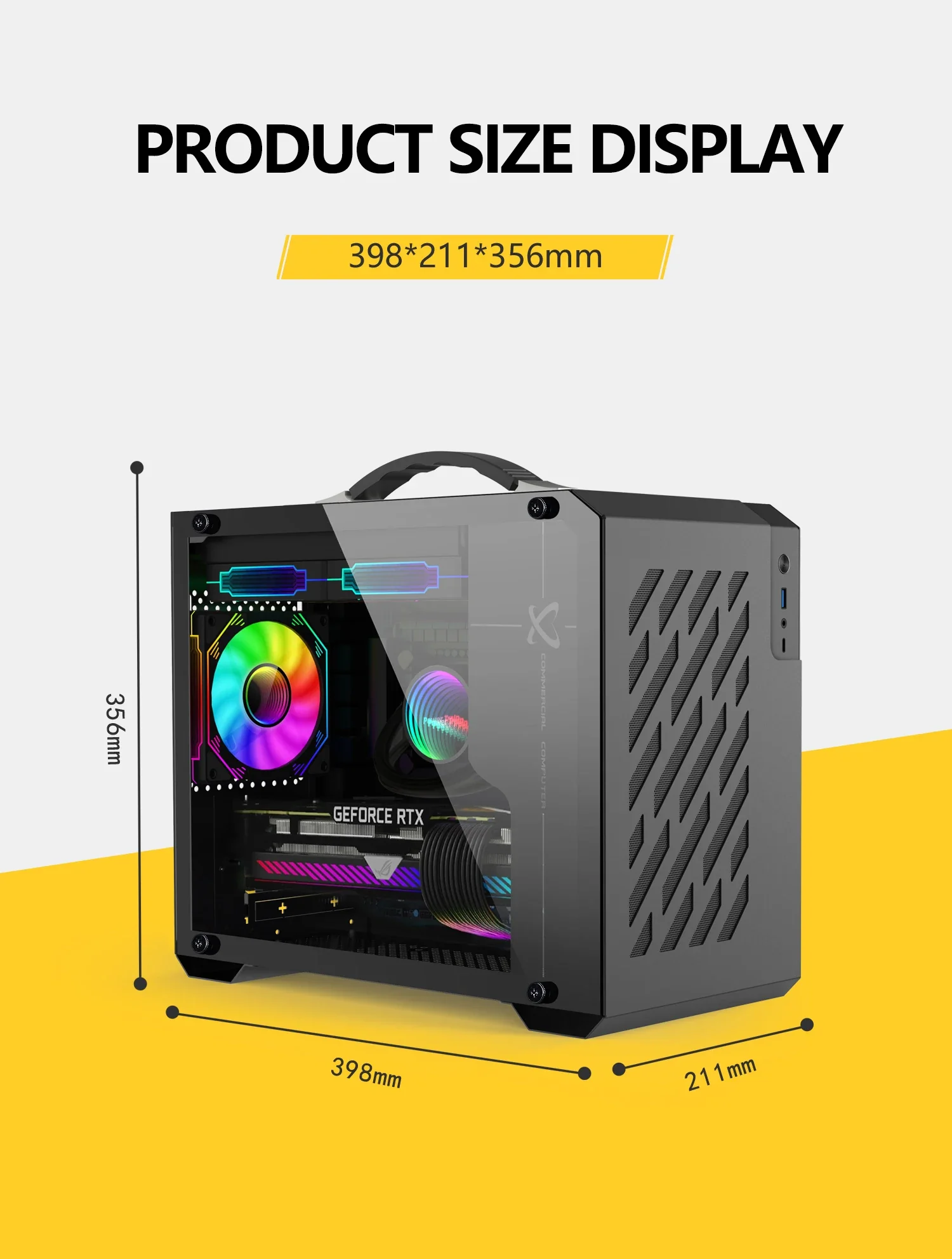 Mini ITX Case Glass Side 240mm Watercooling Portable - Image 19