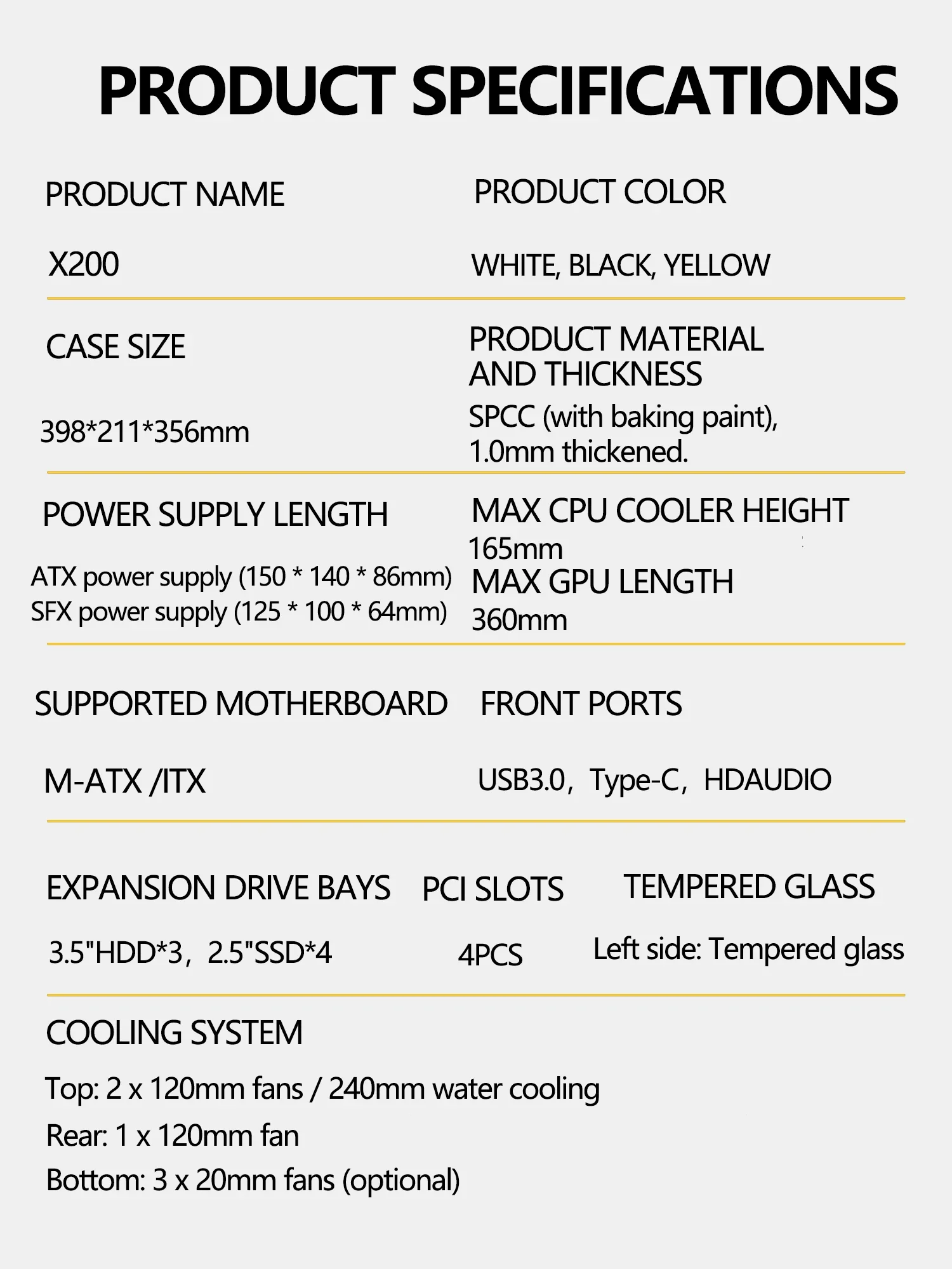 Mini ITX Case Glass Side 240mm Watercooling Portable - Image 20