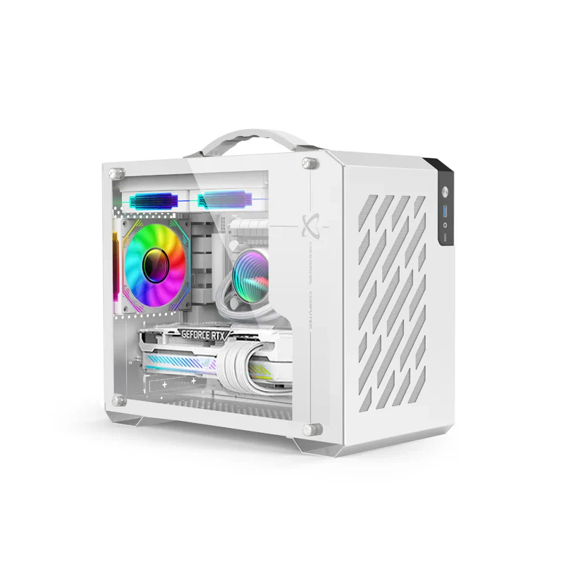 Mini ITX Case Glass Side 240mm Watercooling Portable - Image 5