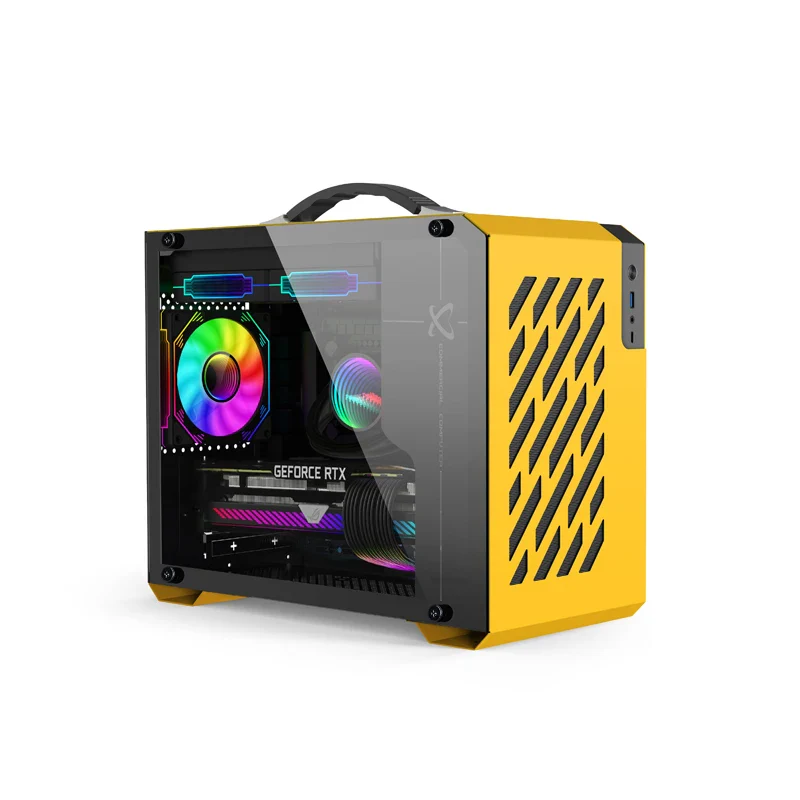Mini ITX Case Glass Side 240mm Watercooling Portable - Image 6