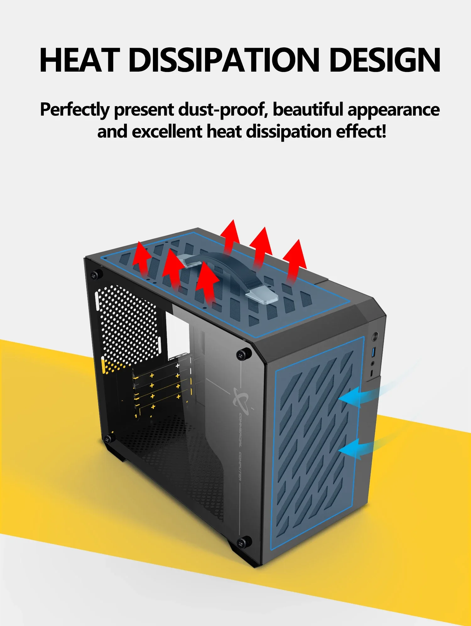 Mini ITX Case Glass Side 240mm Watercooling Portable - Image 9