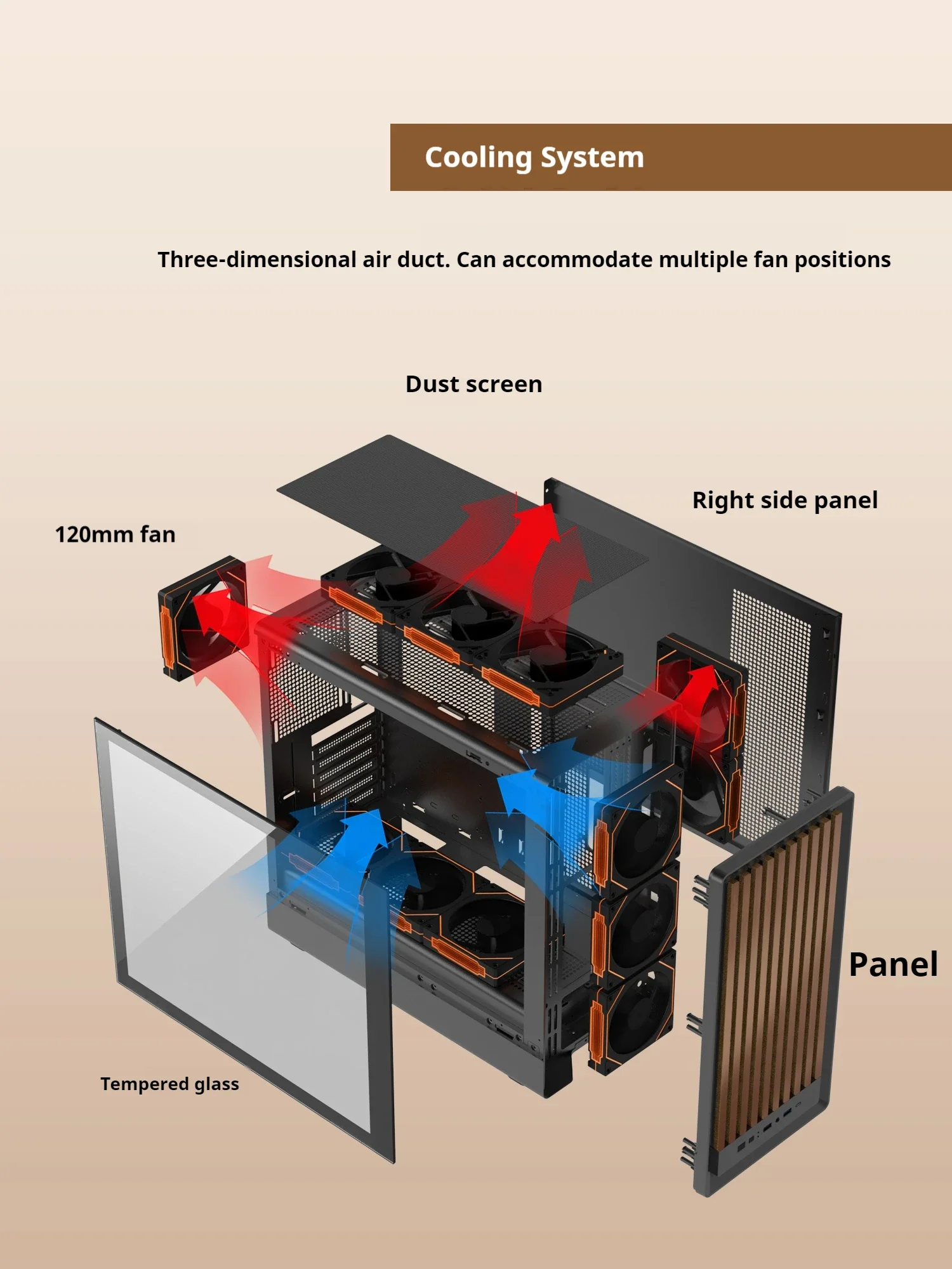 MATX PC Case Wooden Panel Tempered Glass Type C Port - Image 13