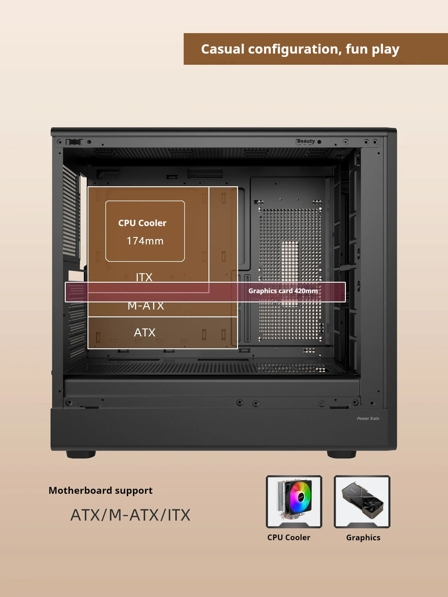 MATX PC Case Wooden Panel Tempered Glass Type C Port - Image 15
