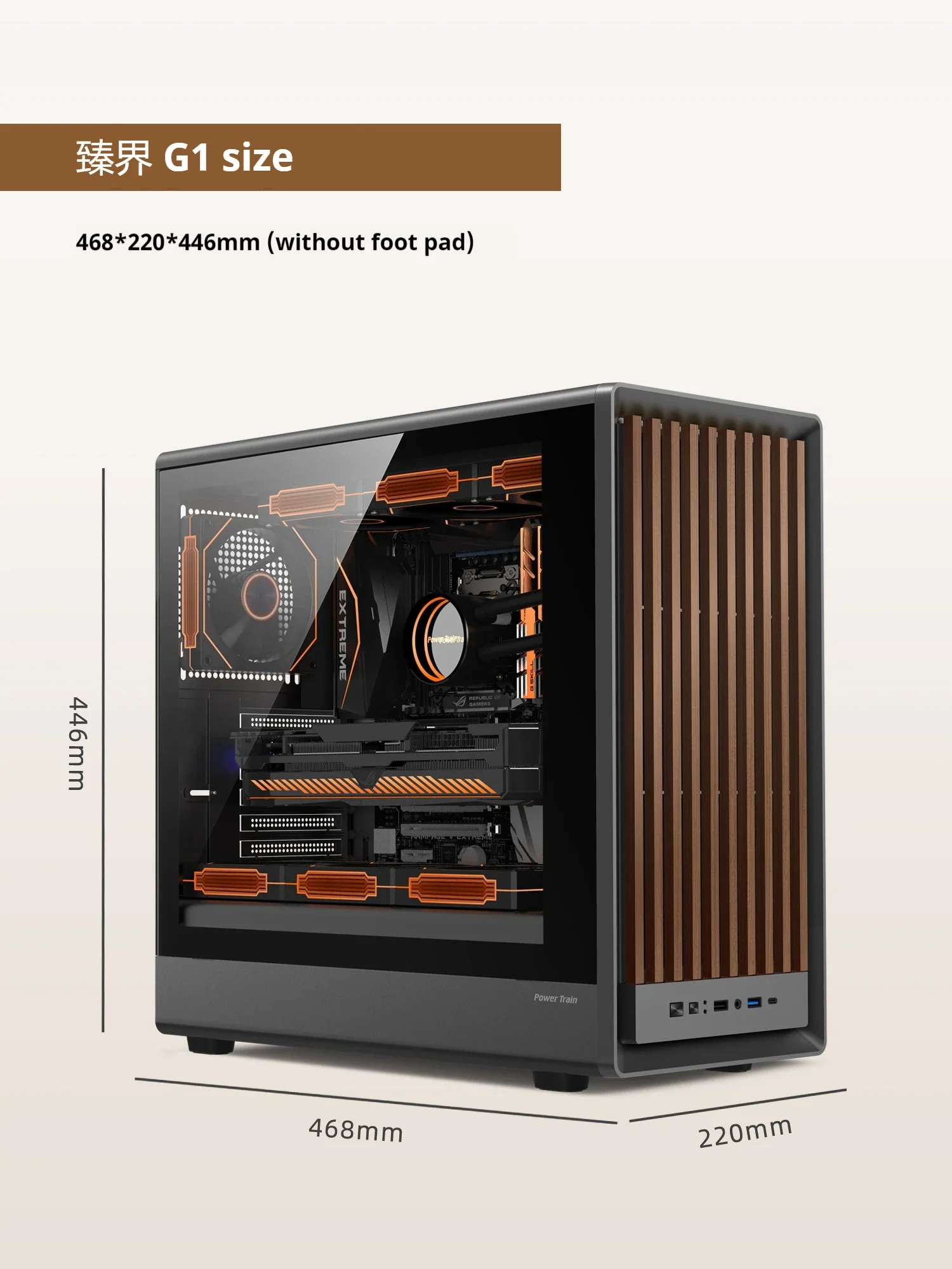 MATX PC Case Wooden Panel Tempered Glass Type C Port - Image 17