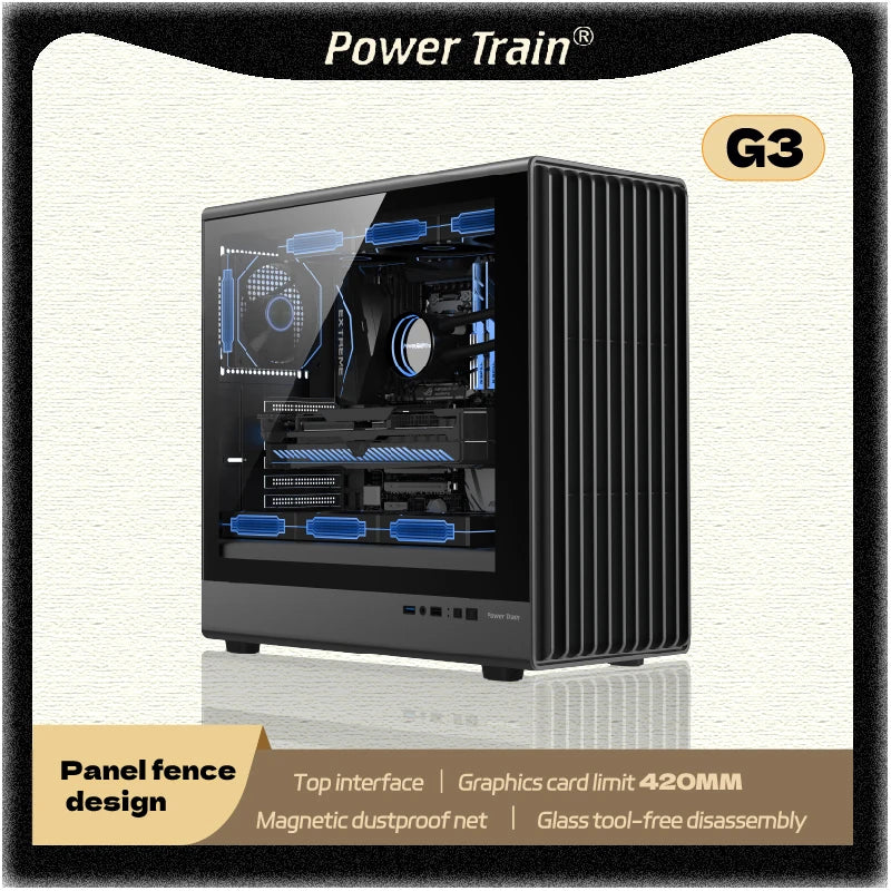 PC Case Glass Side ATX M ATX ITX Support 360mm Radiator - Image 2