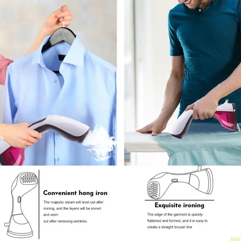 Powerful Handheld Clothes Steamer with 220ml Water Tank and Stainless Steel Panel for Quick Touch-Ups - Image 4