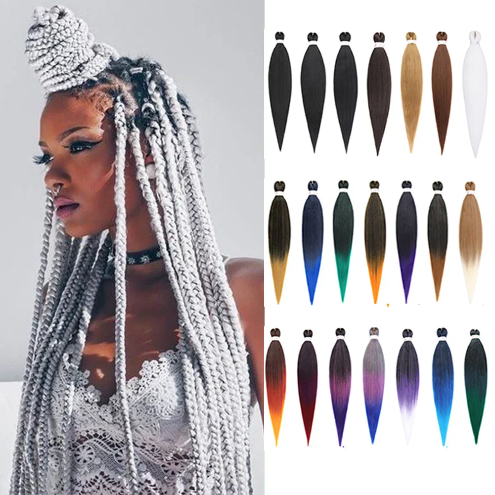 Pre-Stretched Braids Synthetic Ombre Yaki Texture Extensions - Image 6
